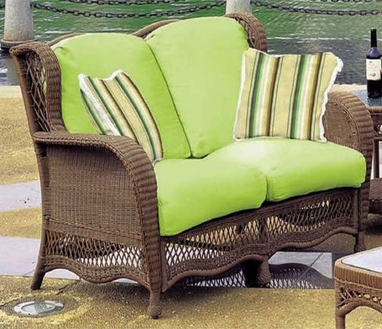 Replacement Cushions for South Sea Rattan Riviera Wicker Love Seat and Double Glider