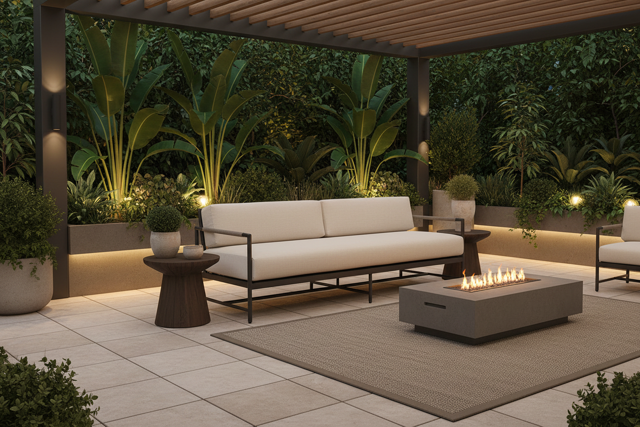 Sunset West Pietra Aluminum Outdoor Sofa