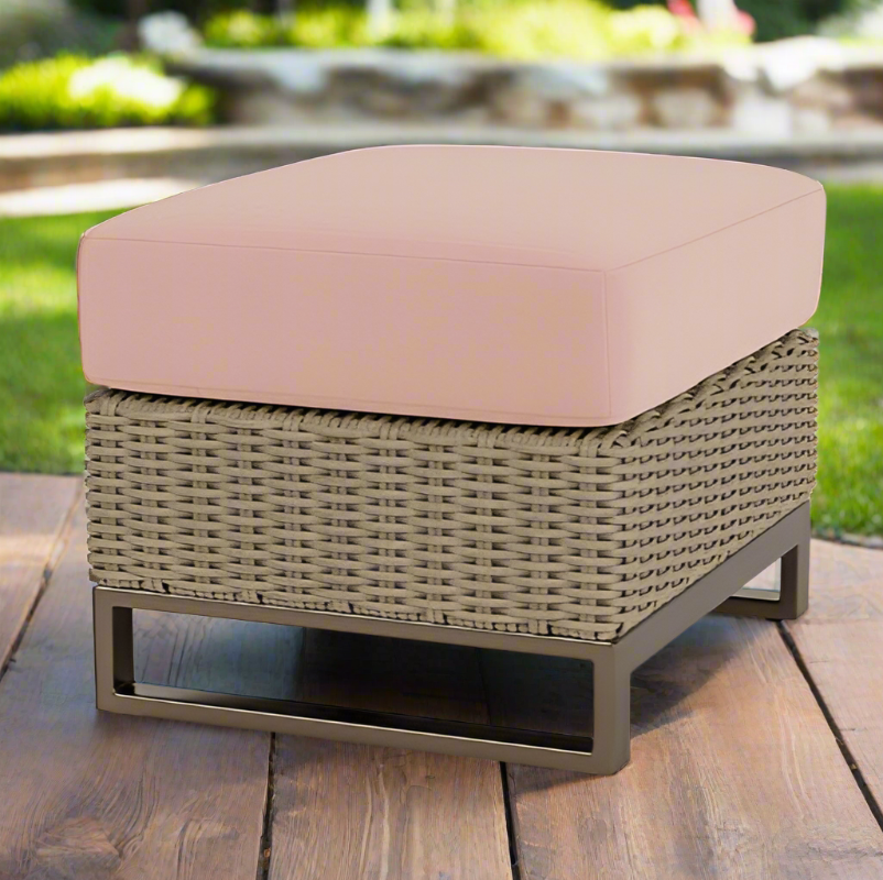 Lloyd Flanders Milan Woven Vinyl Outdoor Ottoman