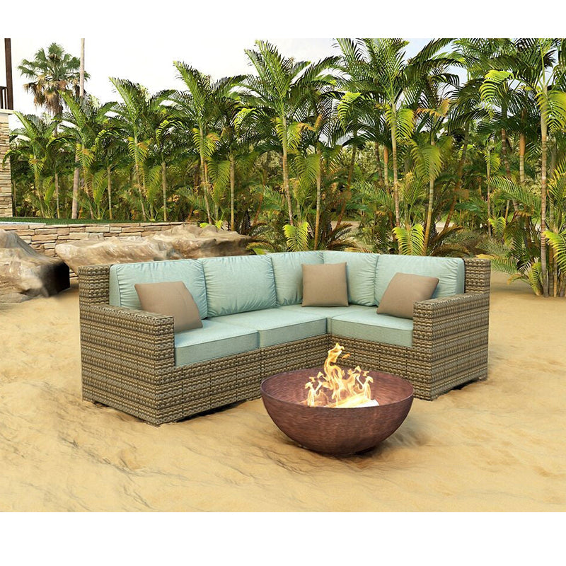 Forever Patio Hampton 4 Piece Wicker Sectional Set