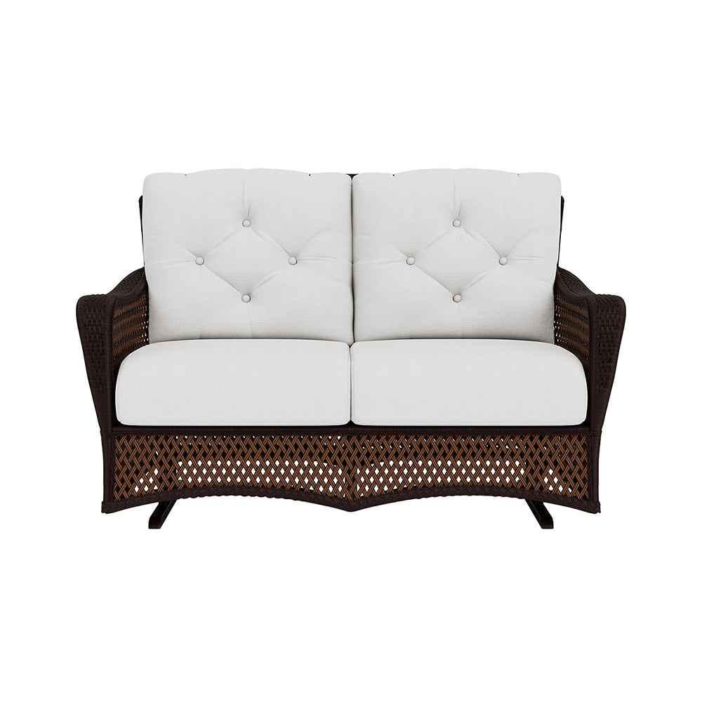 Lloyd Flanders Grand Traverse Wicker Outdoor Glider Loveseat
