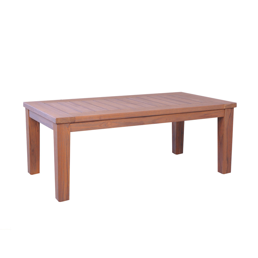 Lloyd Flanders Teak Outdoor 45" Rectangular Tapered Leg Cocktail Table