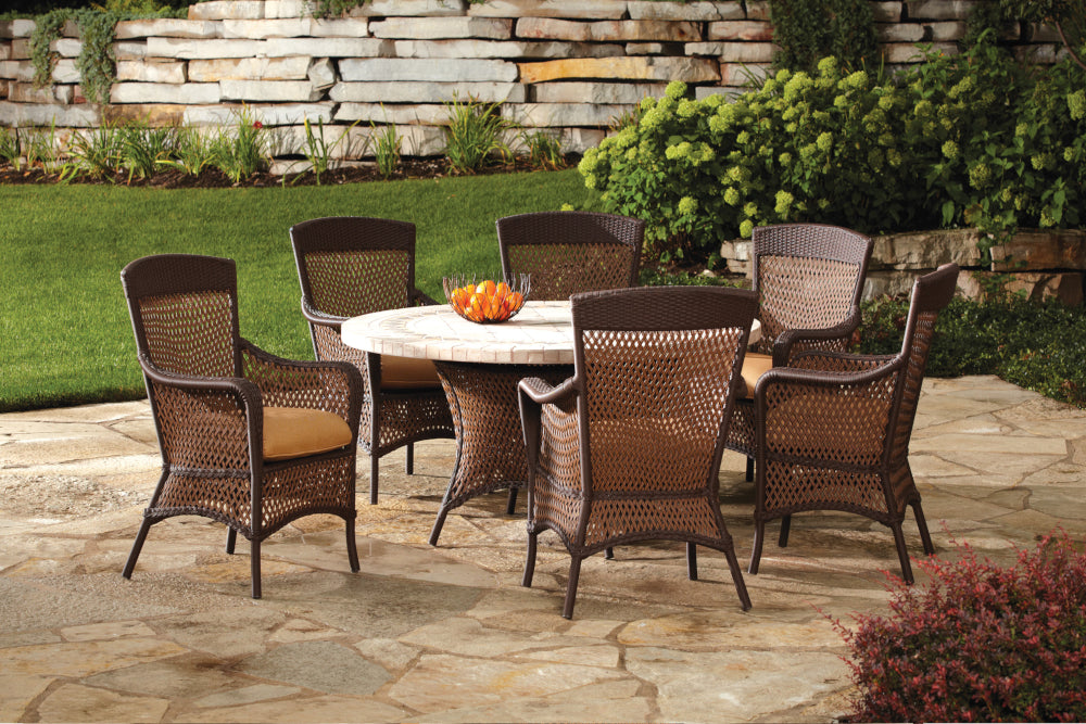 Lloyd Flanders Grand Traverse Wicker Outdoor Dining Arm Chair