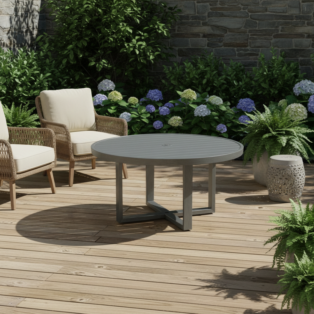 Sunset West Redondo Aluminum Outdoor 60" Round Dining Table