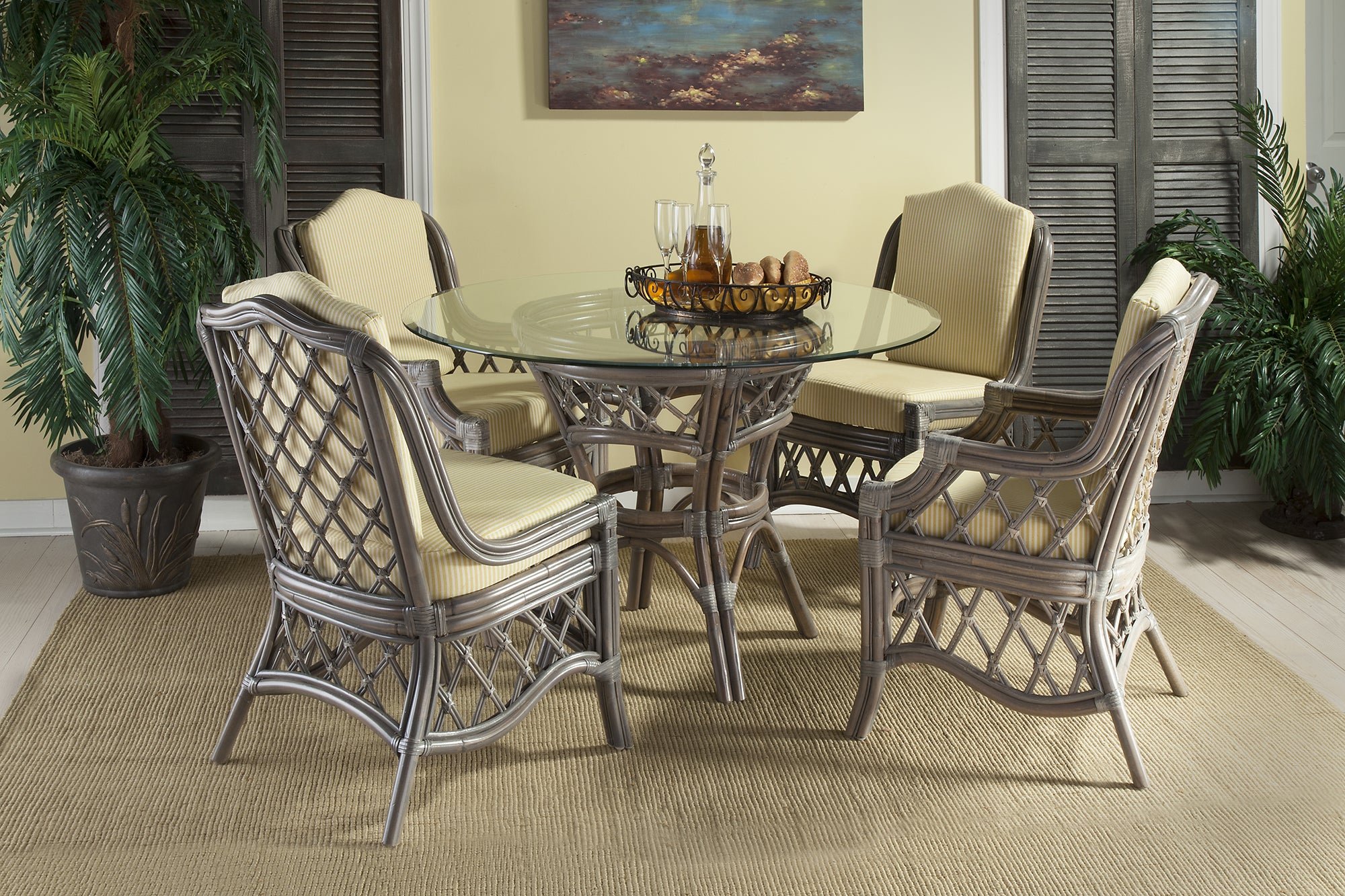 South Sea Rattan Nadine Rattan Indoor Dining Side Chair