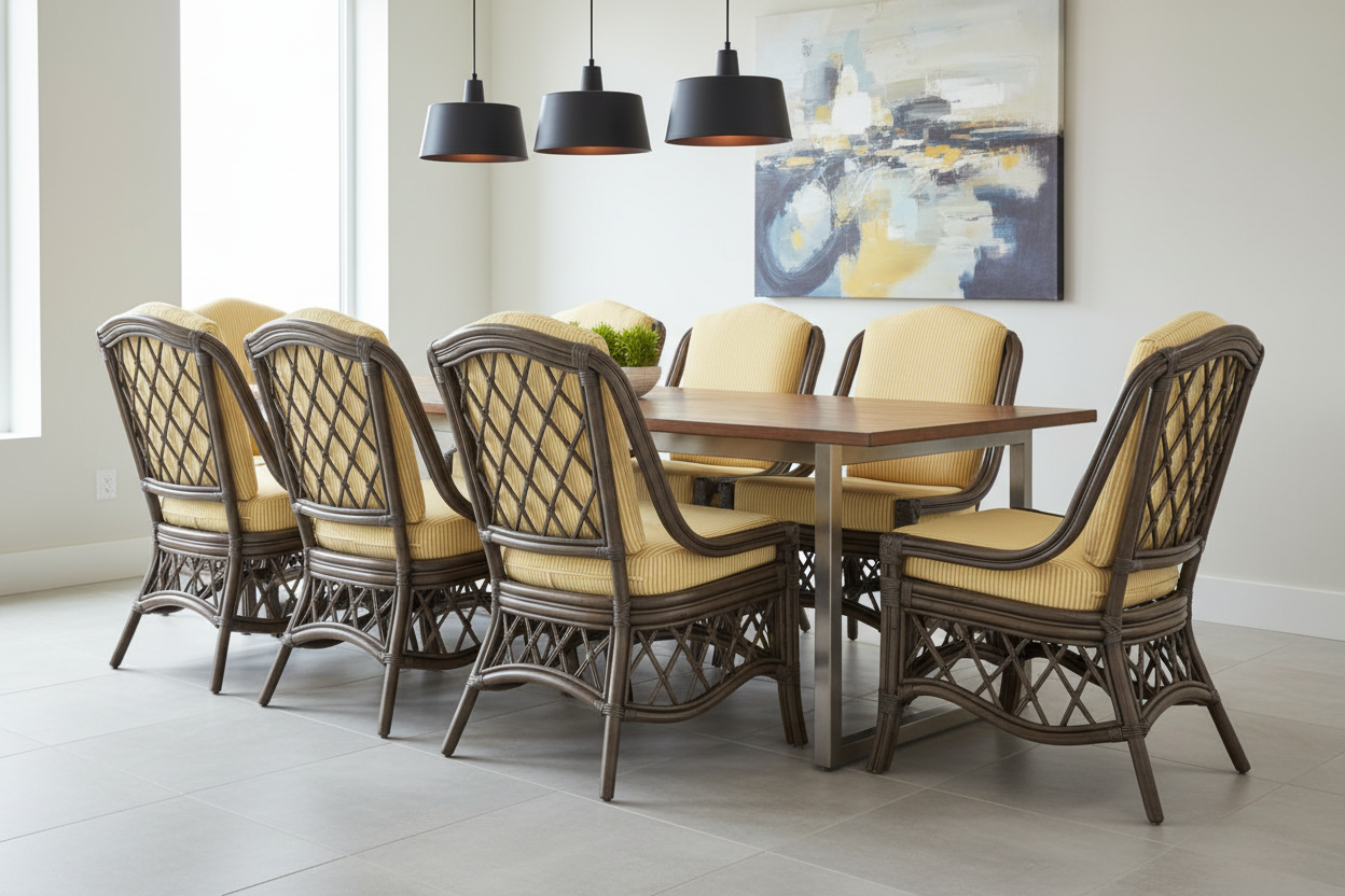 South Sea Rattan Nadine Rattan Indoor Dining Side Chair
