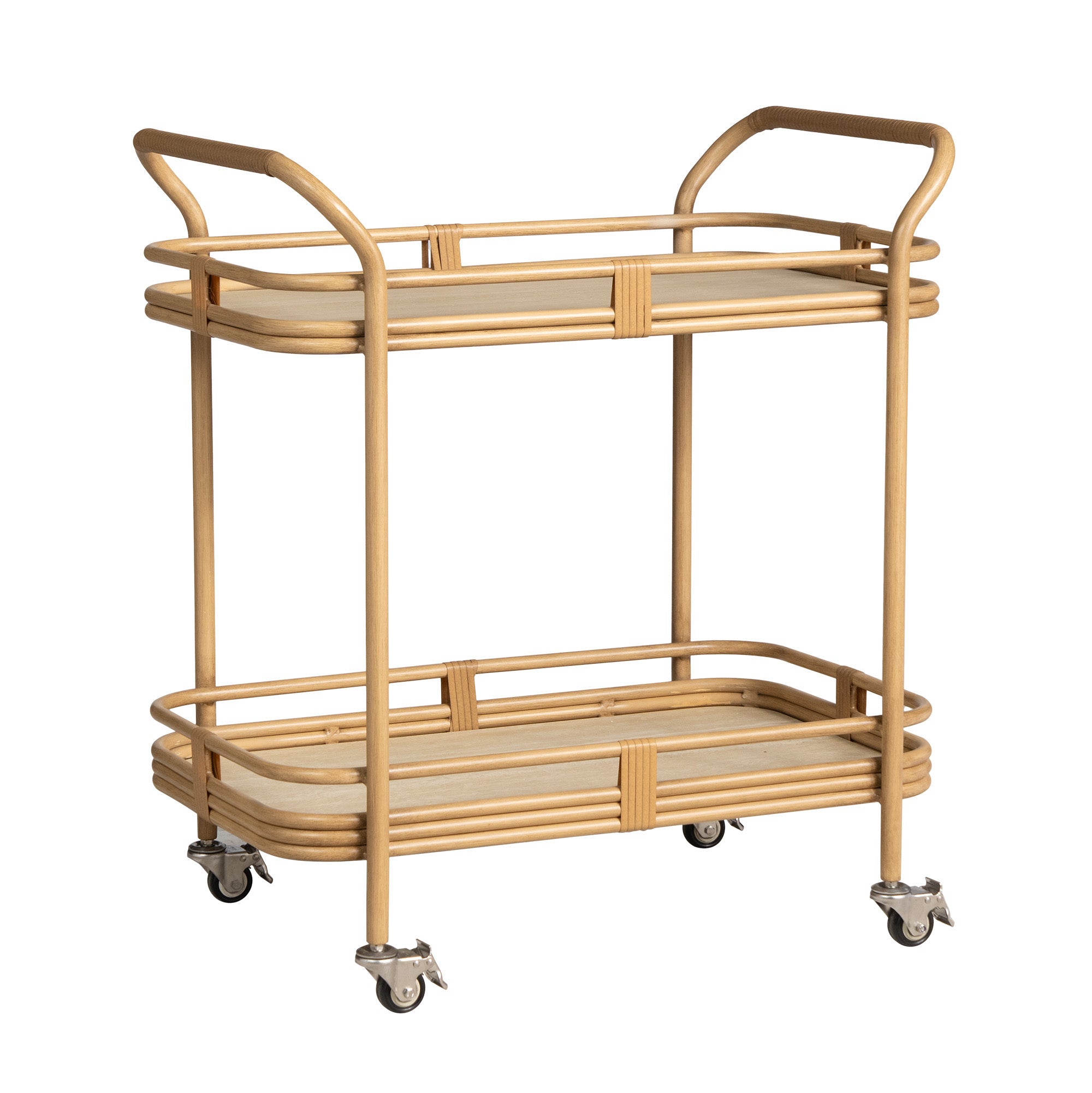Lloyd Flanders Riviera Wicker Outdoor Bar Cart