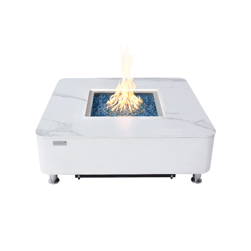Elementi Plus Annecy Marble Porcelain Outdoor Fire Table