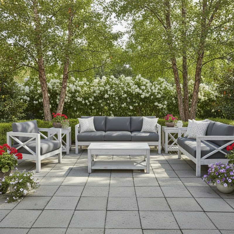 South Sea Rattan Farlowe Aluminum Outdoor 6-Person Living Set