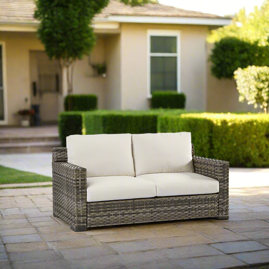 South Sea Rattan New Java Resin Wicker Outdoor Loveseat