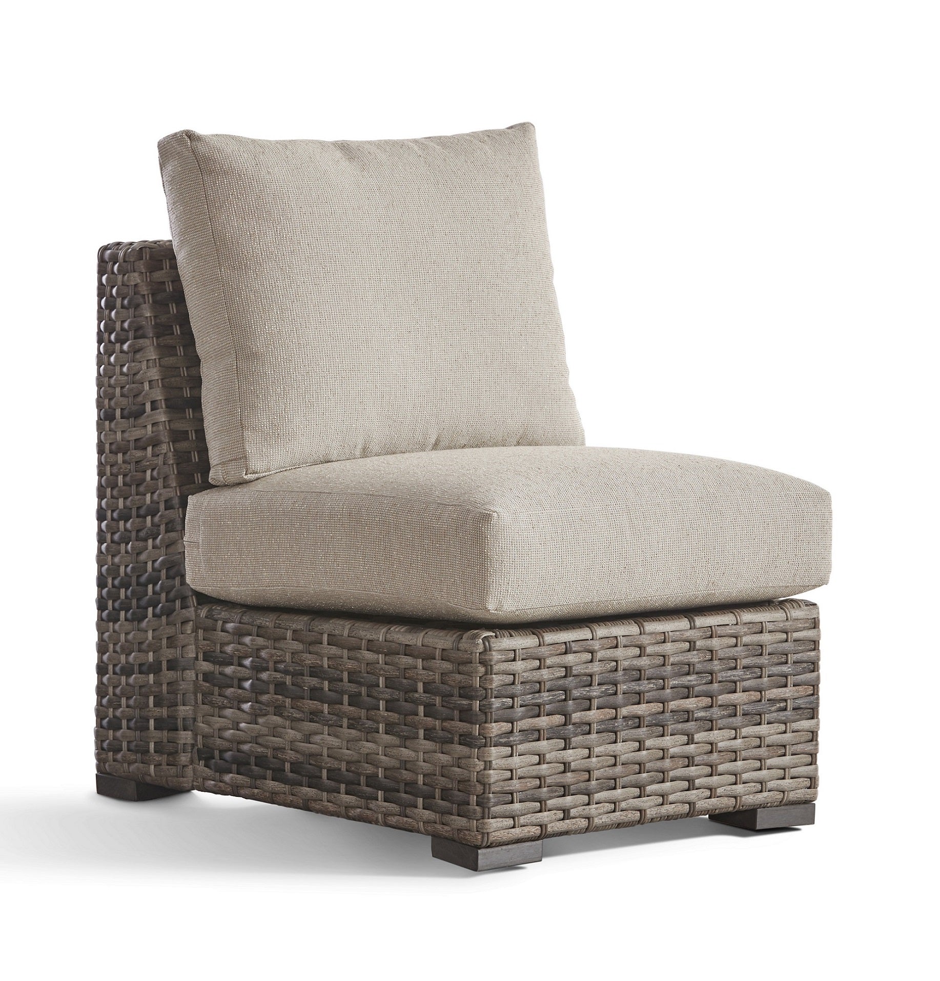 South Sea Rattan New Java Resin Wicker 7-Person Outdoor Wedge Corner Sectional Living Set