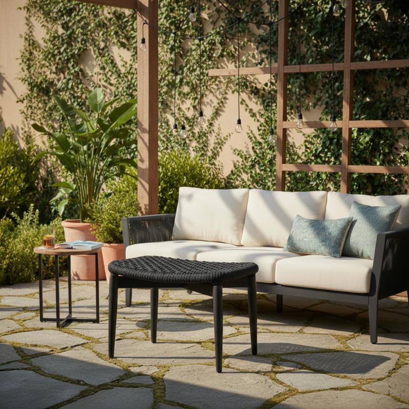 Lloyd Flanders Elba All-Aluminum Frame Ottoman