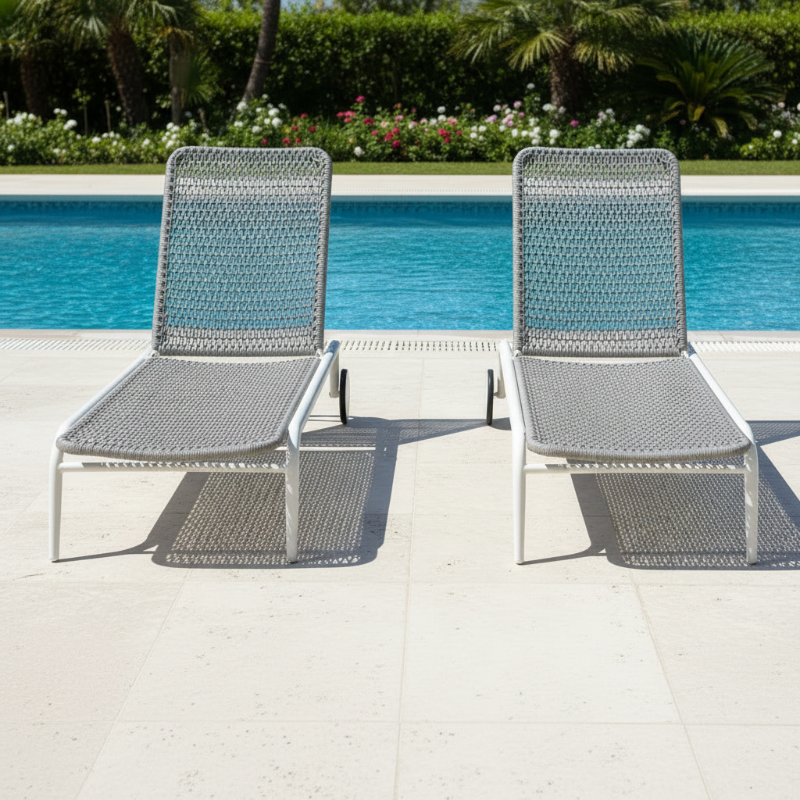 Lloyd Flanders Burano All-Aluminum Frame Chaise Lounge (Set of 2)