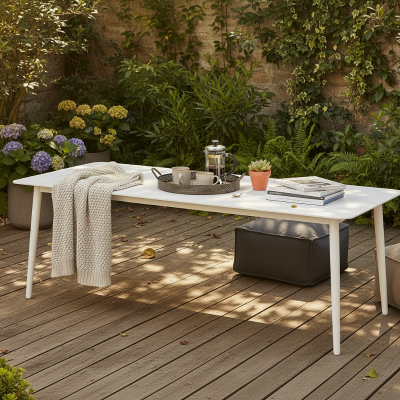 Lloyd Flanders Burano All-Aluminum Frame 47" Rectangular Coffee Table