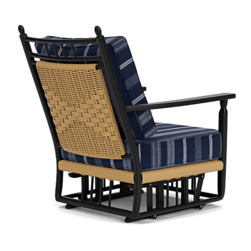 Lloyd Flanders Low Country Woven Vinyl Outdoor Glider Lounge Chair