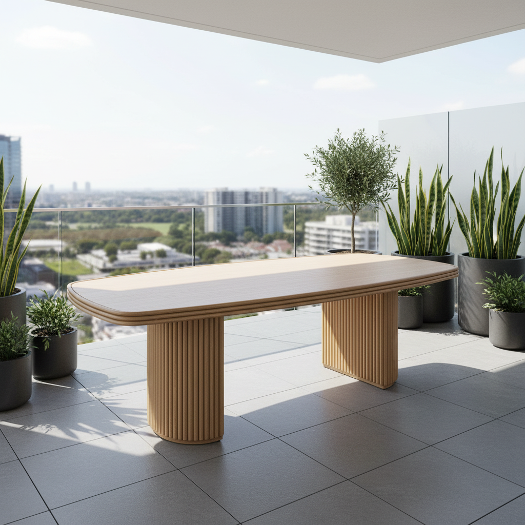 Lloyd Flanders Riviera Aluminum Outdoor 94.5" Rectangular Dining Table
