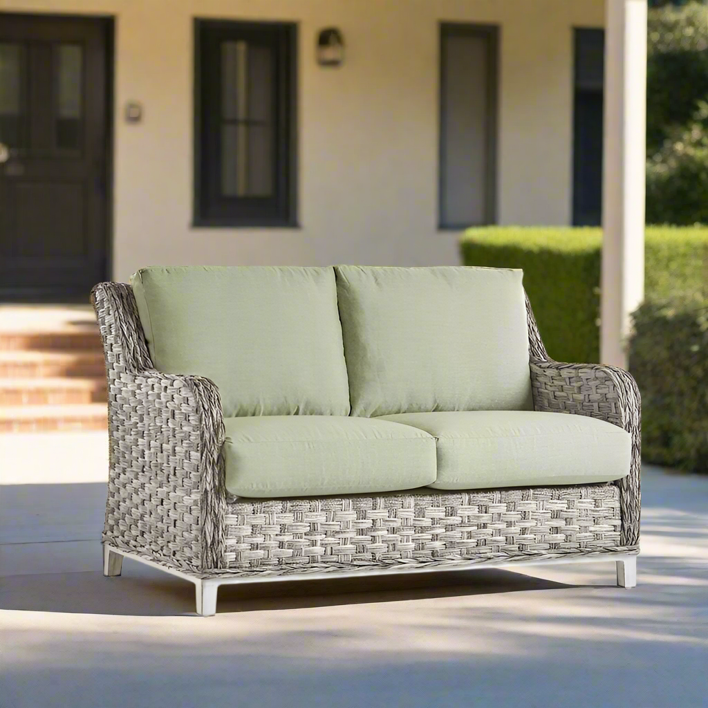 South Sea Rattan Grand Isle Resin Wicker Outdoor Loveseat