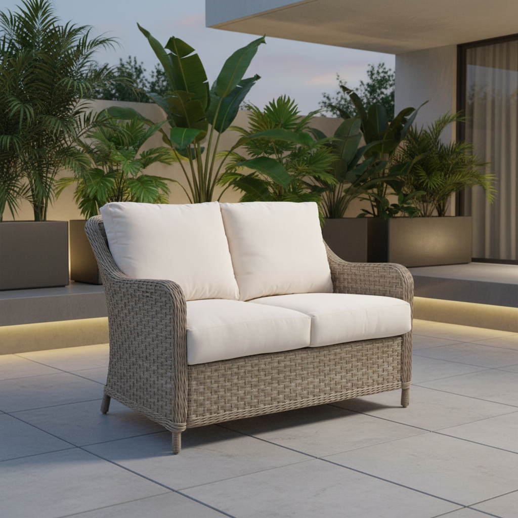 South Sea Rattan Mayfair Wicker Outdoor Loveseat