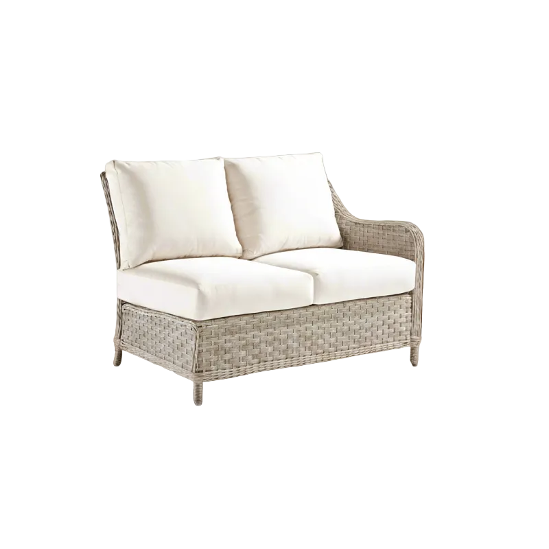 South Sea Rattan Mayfair Wicker Outdoor Right Arm Loveseat