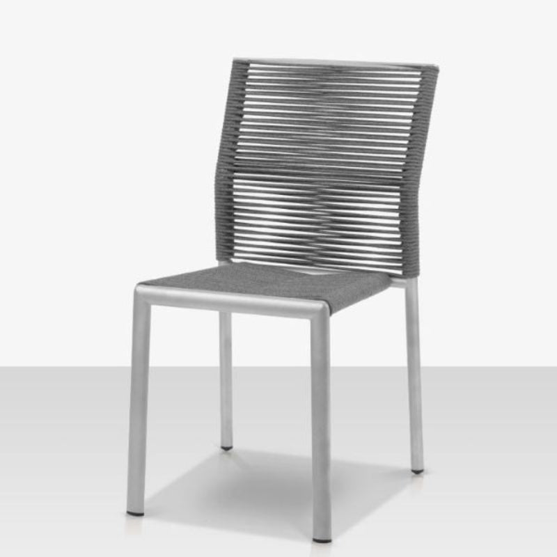 DecoScape Avalon Aluminum Rope Outdoor Dining Side Chair