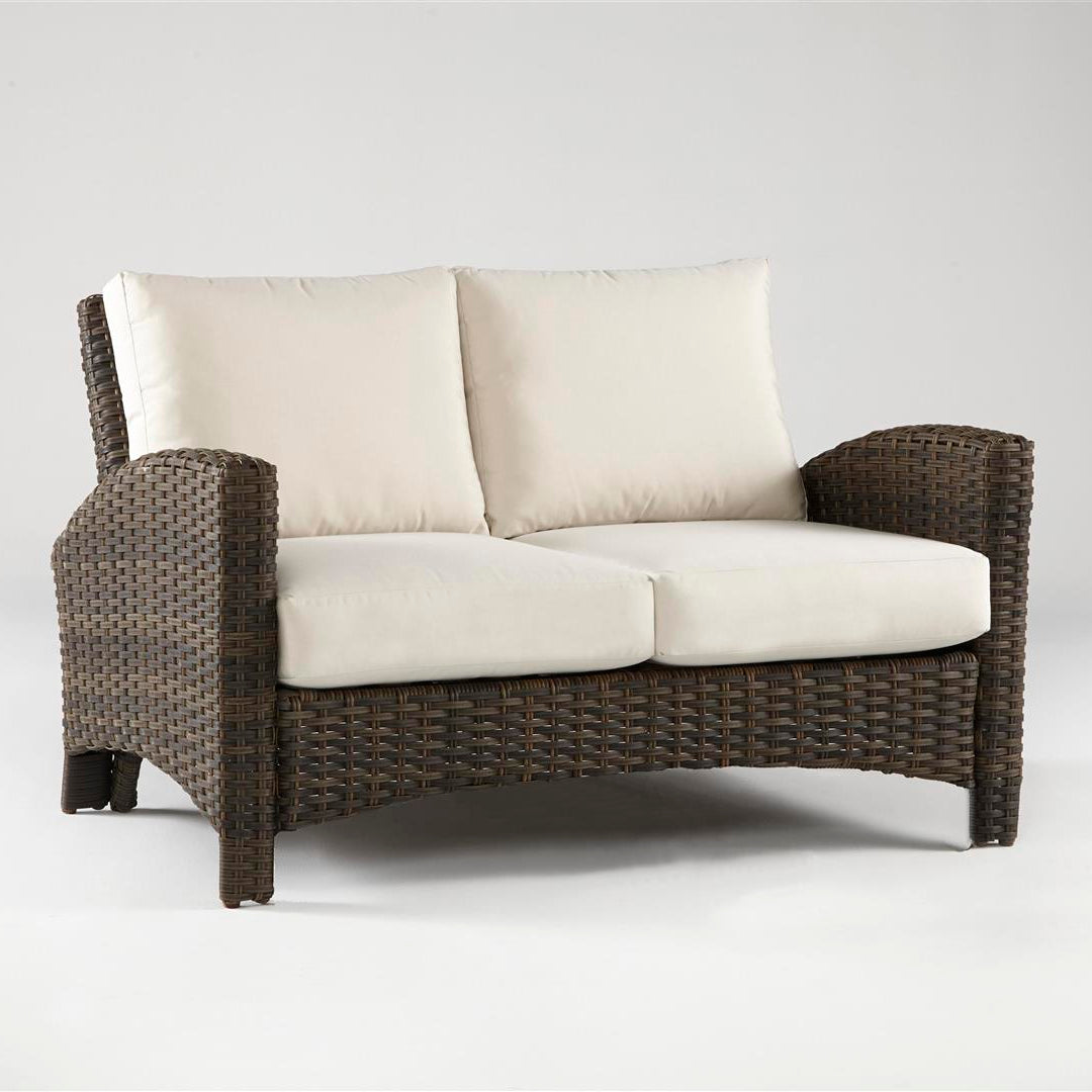 South Sea Rattan Panama Wicker Outdoor Loveseat