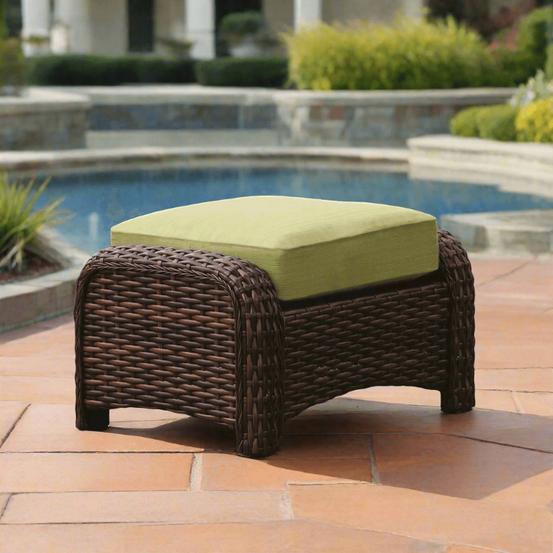 South Sea Rattan Saint Tropez Wicker Outdoor Ottoman