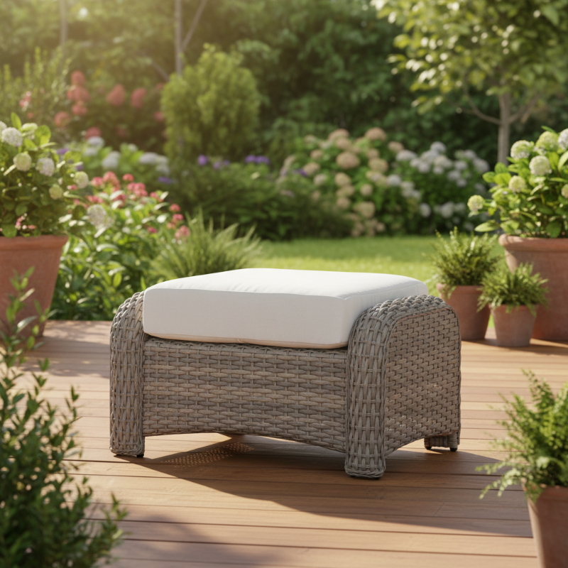 South Sea Rattan Saint Tropez Wicker Outdoor Ottoman