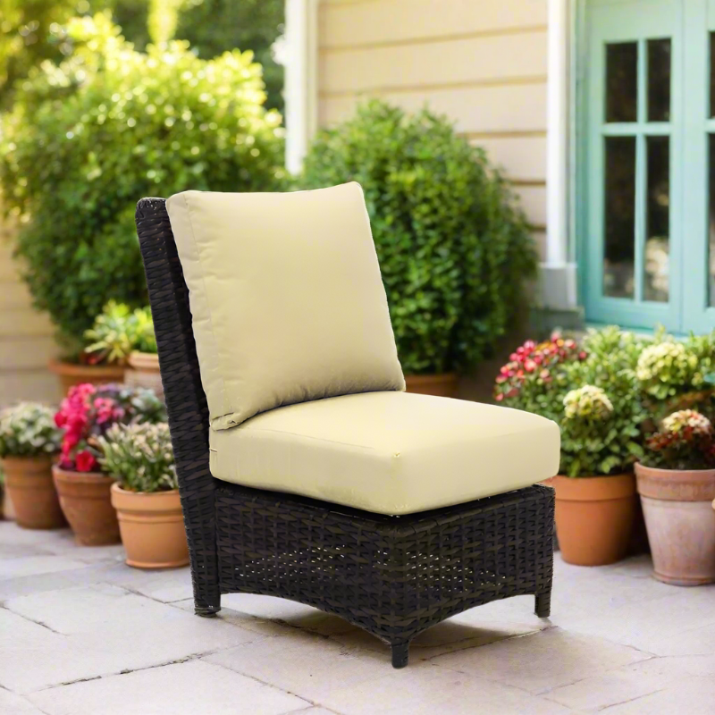 South Sea Rattan Saint Tropez Wicker Outdoor Sectional Armless