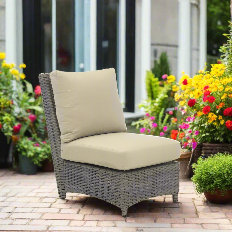 South Sea Rattan Saint Tropez Wicker Outdoor Sectional Armless