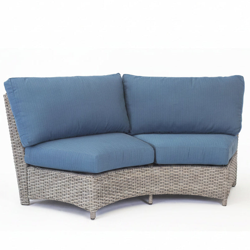 South Sea Rattan Saint Tropez Wicker Outdoor 6-Person Curved Sectional Set