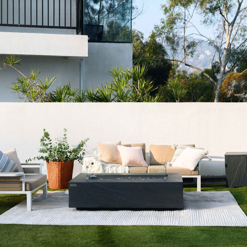 Elementi Plus Cape Town Glass Fiber Reinforced Concrete Outdoor Fire Pit Table