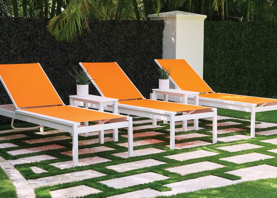 Telescope Casual 10"x27" Rectangle Marine Grade Polymer Top Chaise Table