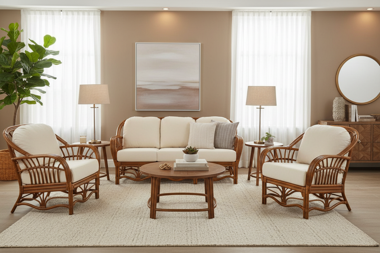 South Sea Rattan Palm Harbor Rattan Indoor Lounge Chair