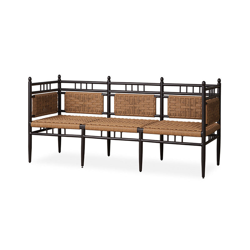 Lloyd Flanders Low Country Woven Vinyl 3-Seat Garden Bench