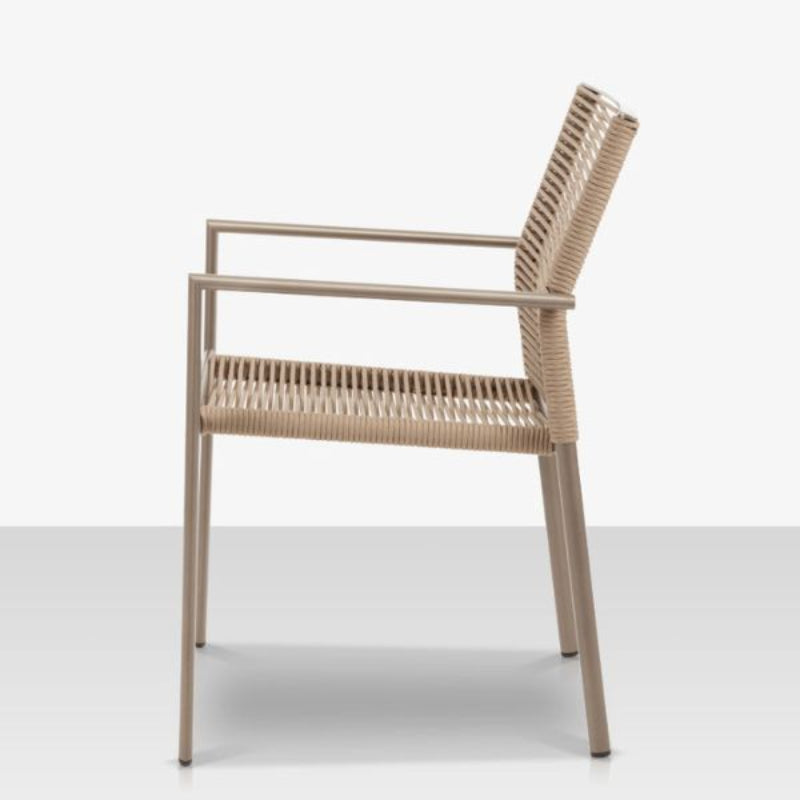 DecoScape Avalon Aluminum Rope Outdoor Dining Arm Chair