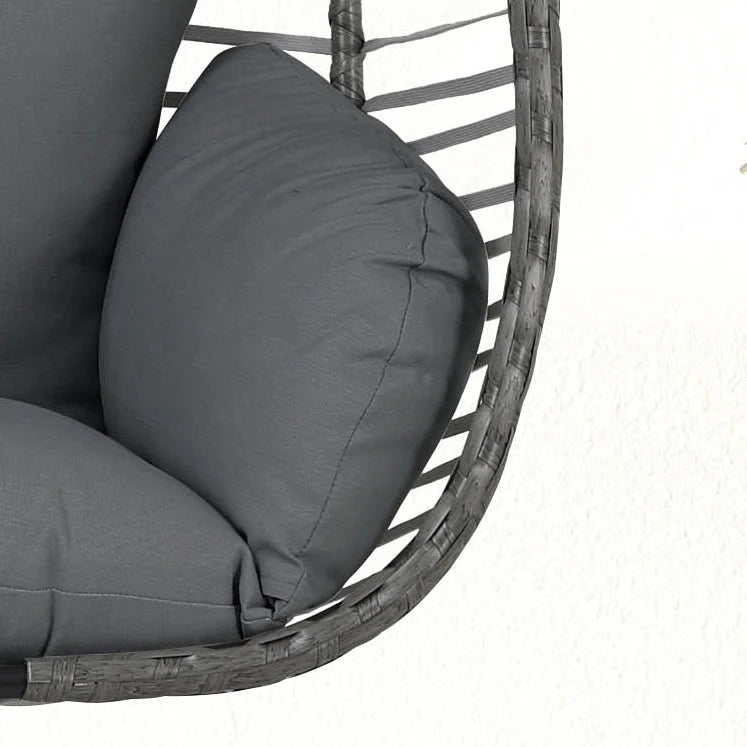 Hospitality Rattan Spectrum Aluminum Outdoor Hanging Chair with Stand