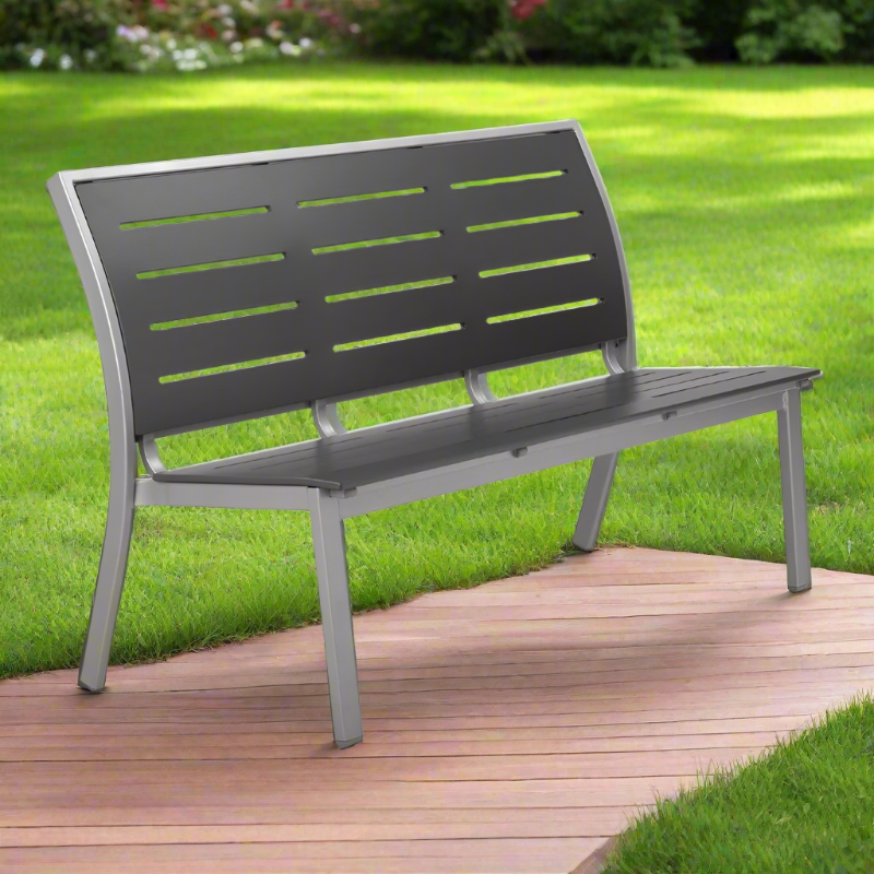 Telescope Casual Bazza MGP Aluminum Outdoor 56" Armless Stacking Bench