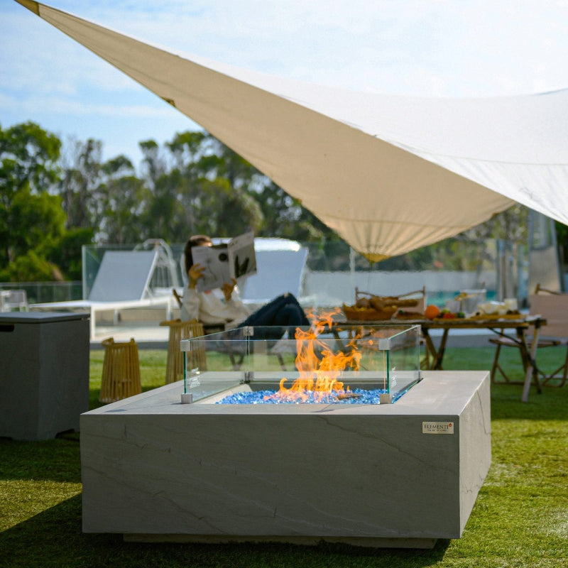 Elementi Plus Capertee Glass Fiber Reinforced Concrete Outdoor Fire Pit Table