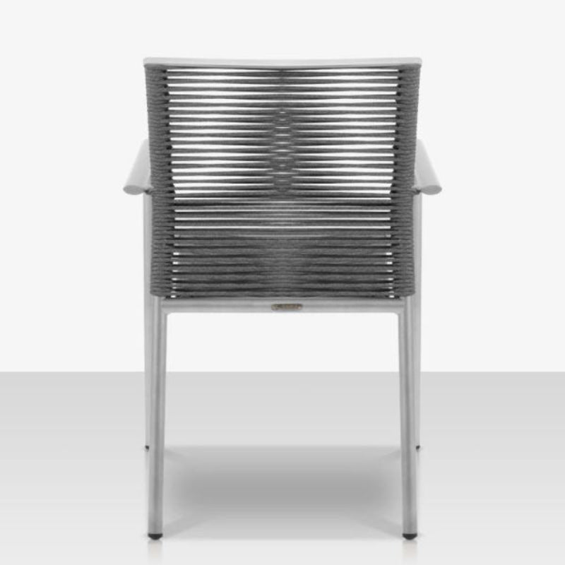 DecoScape Avalon Aluminum Rope Outdoor Dining Arm Chair