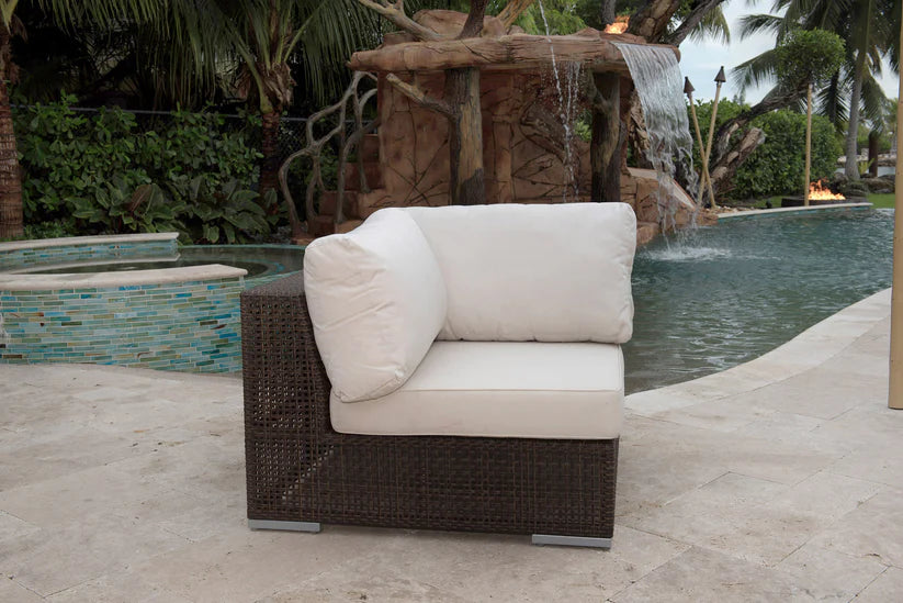 Hospitality Rattan Atlantis Wicker Outdoor Modular Corner Chair