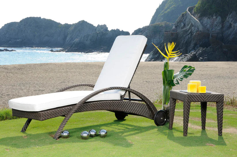 Hospitality Rattan Atlantis Wicker Outdoor Chaise Lounge