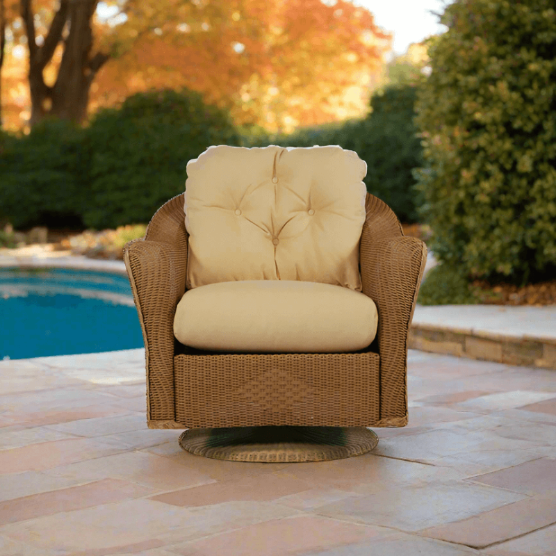 Lloyd Flanders Reflections Wicker Outdoor Swivel Rocker Lounge Chair