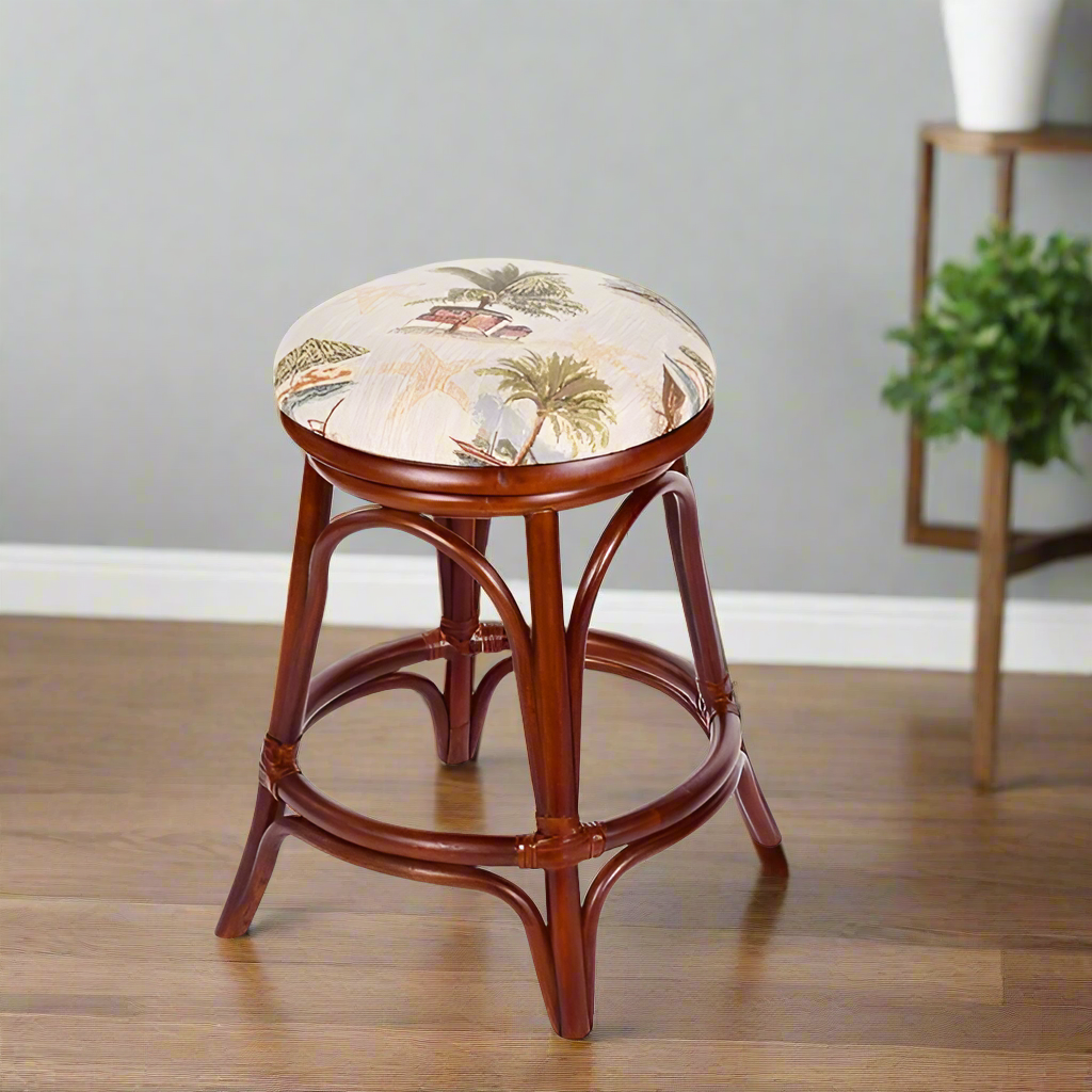 Alexander & Sheridan Universal Rattan Indoor 24" Backless Bar Stool