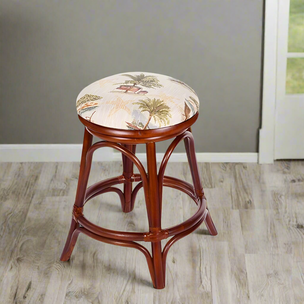 Alexander & Sheridan Universal Rattan Indoor 24" Backless Bar Stool