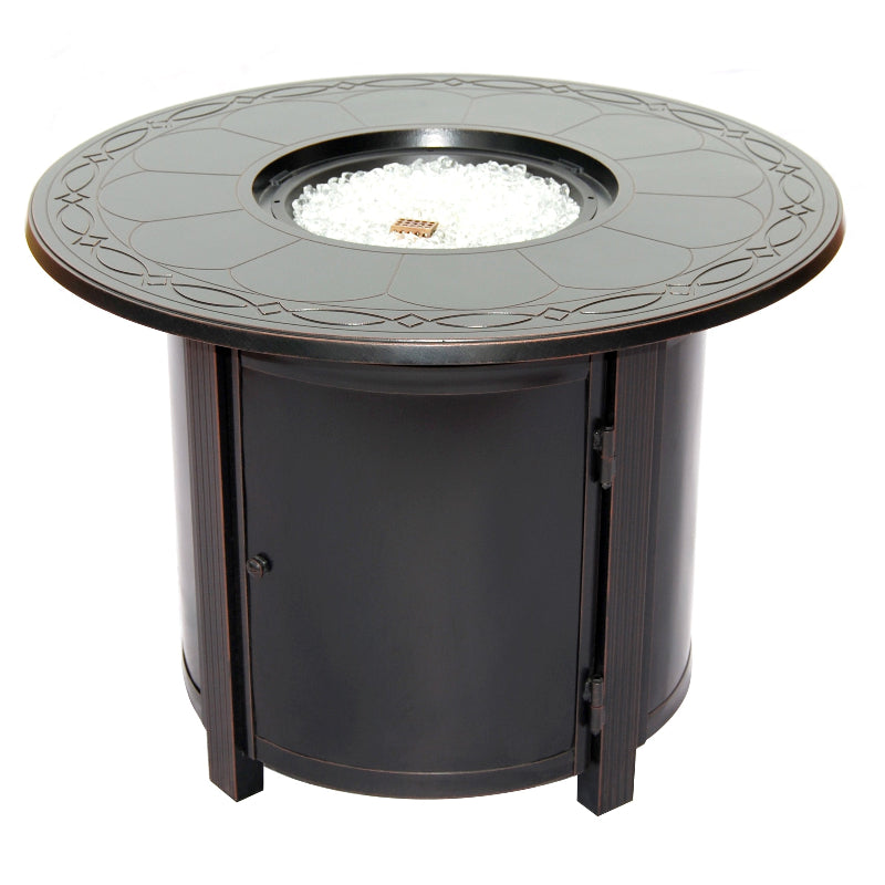 Alfresco Home Hartwick Cast Aluminum Outdoor 34" Round Fire Pit Table