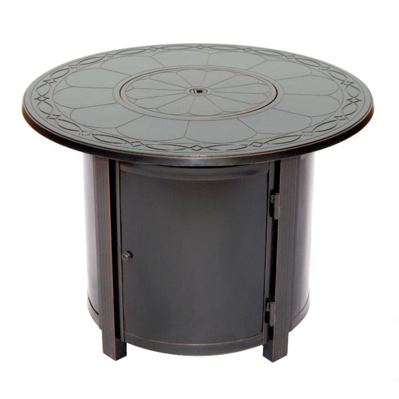 Alfresco Home Hartwick Cast Aluminum Outdoor 34" Round Fire Pit Table