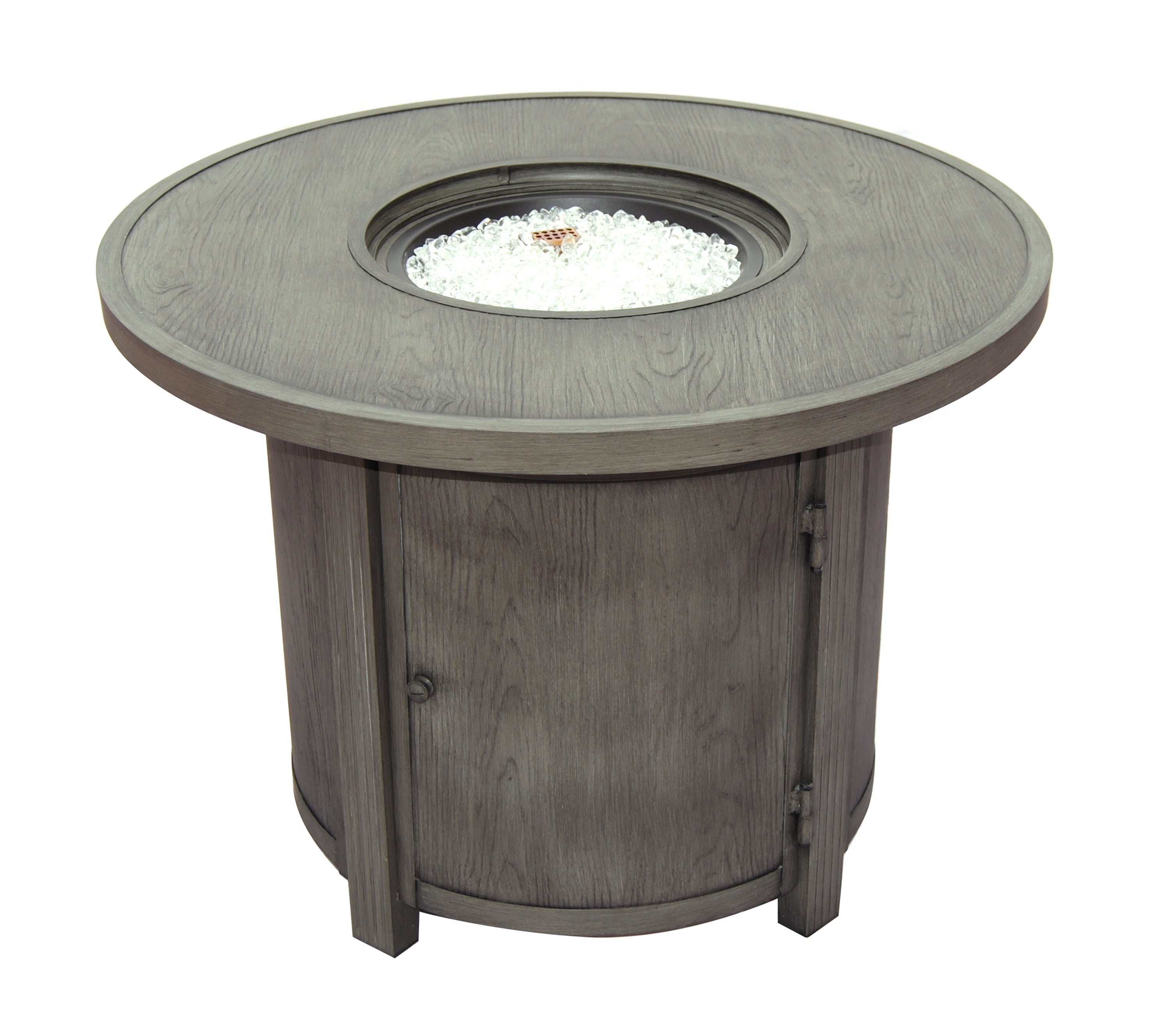 Alfresco Home Spirit Gray Timber Cast Aluminum 36' Round Fire Pit Table