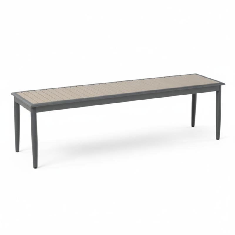 Alfresco Home Genevieve Polywood Aluminum Outdoor Dining Bench