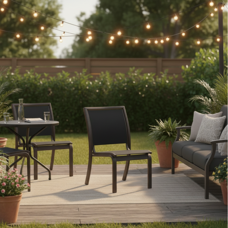 Telescope Casual Kendall Sling Stacking Armless Cafe Chair