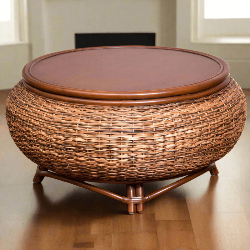 Alexander & Sheridan Bermuda Natural Rattan Indoor Cocktail Table